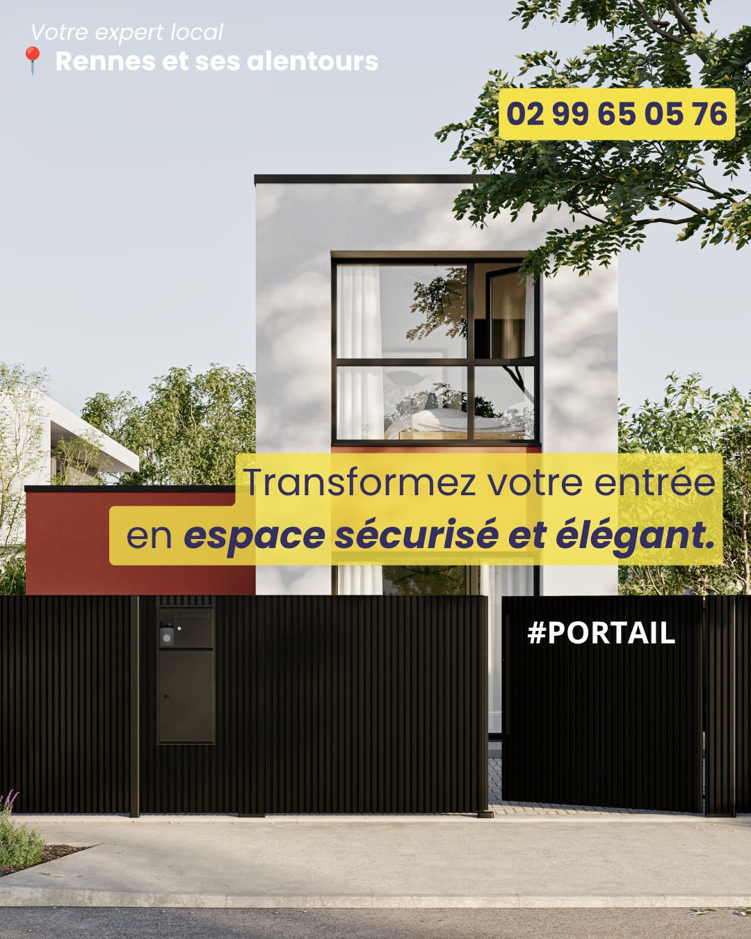Portail aluminium sur mesure BATISOL alliant sécurité, esthétisme et durabilité